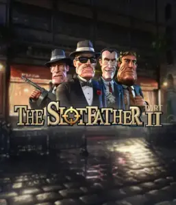 Dive into the nefarious world of The Slotfather Part II game by Betsoft, featuring a lineup of iconic mafia characters in front of a shadow-lit urban backdrop. This graphic captures the dramatic atmosphere of the organized crime with its detailed character design and evocative setting. Great for fans of crime dramas, delivering a captivating gaming experience. 