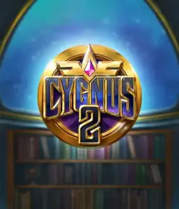 Discover the magical artwork of Cygnus 2 Slot by ELK Studios, featuring a spectacular logo with a vibrant color scheme. Positioned against a mystical background of a library, this graphic evokes the essence of adventure and mystery. 